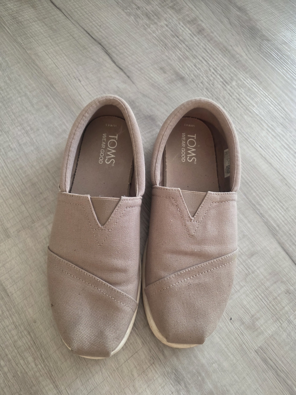 TOMS Slip-On Canvas Shoes in Blush